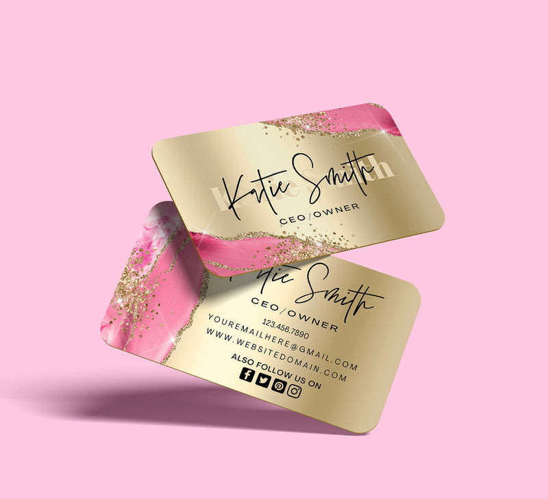 Pink Gold Business Card