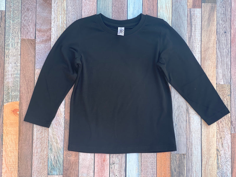 Polyester Long Sleeve Shirt - Black
