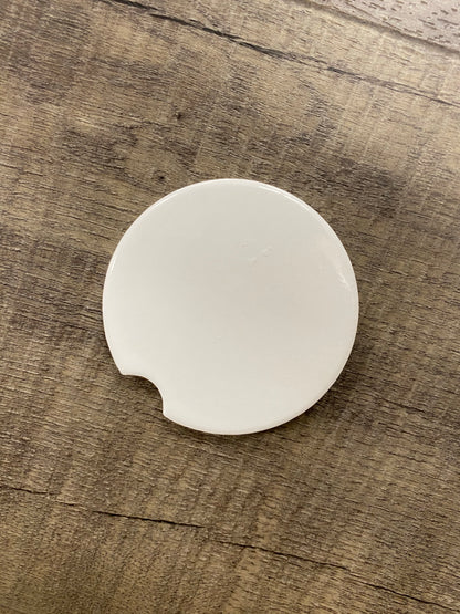 Sublimation Blank Car Coaster - 2.56" - Round w/Divot
