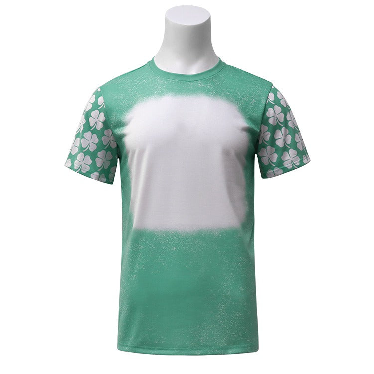 Polyester Bleach T-Shirt - Irish Clover