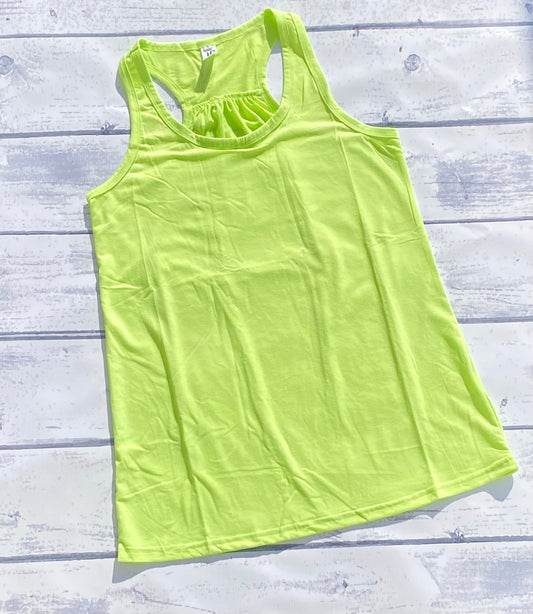 Polyester Flowy Tank - Green