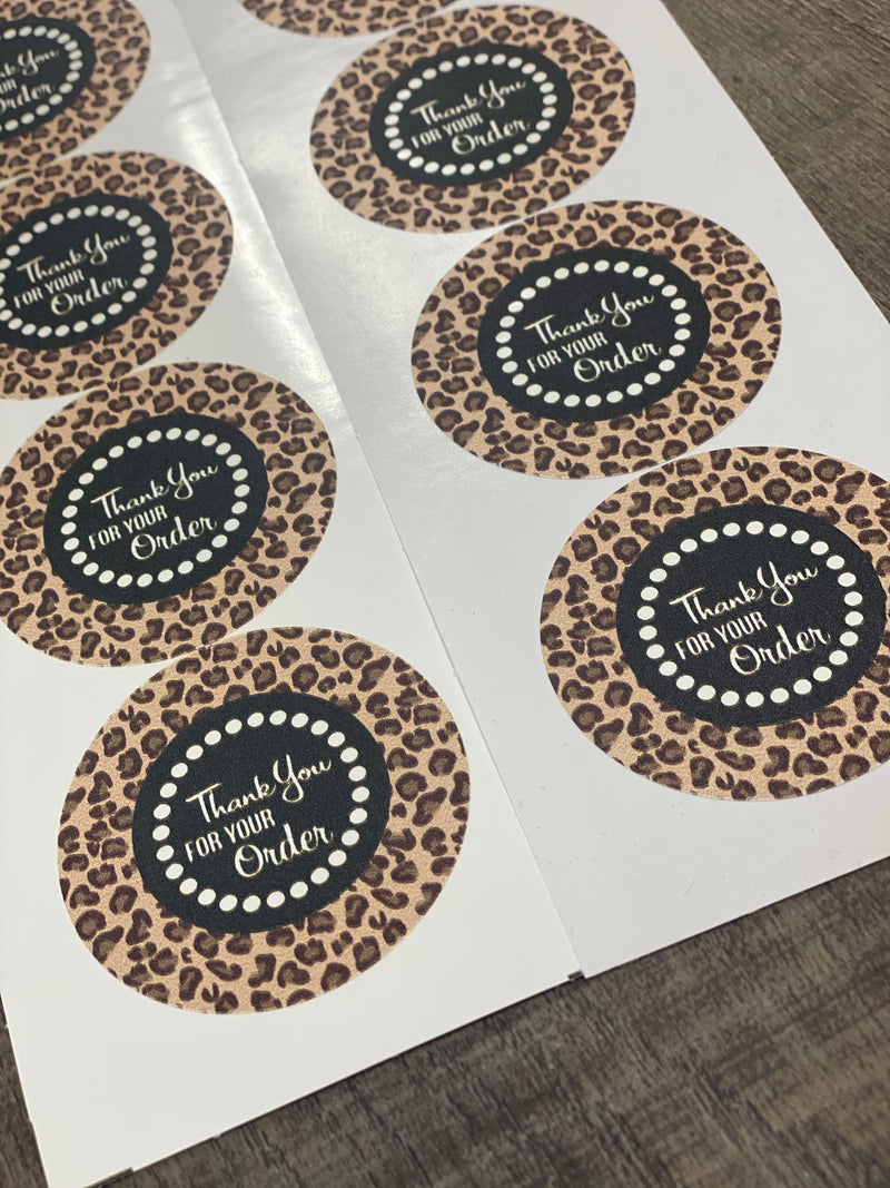 Thank you stickers - Leopard