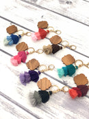 Quatrefoil Tassel Keychain