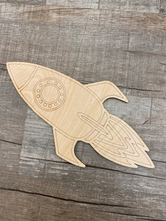 Wood Shape- Space Ship