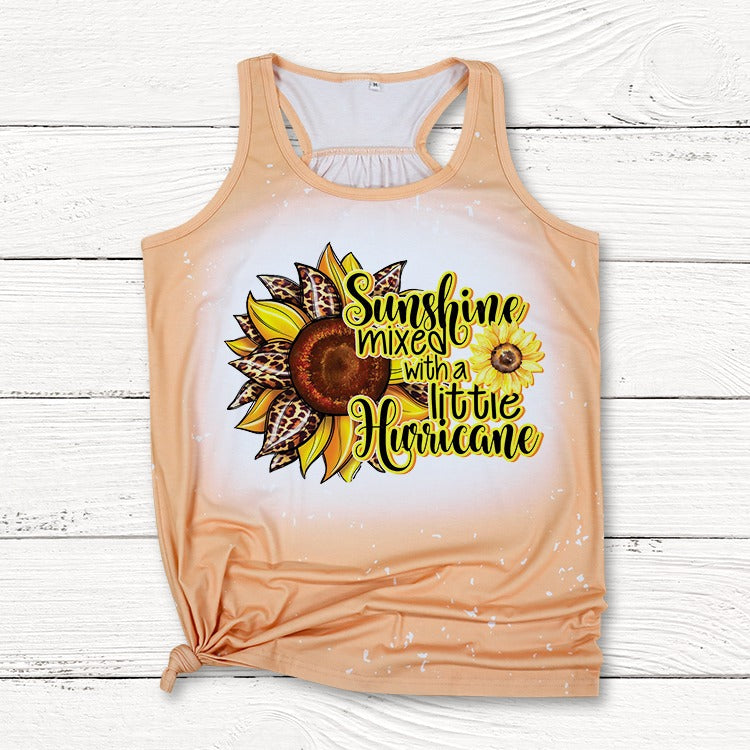 Polyester Bleach Tank Top - Peach