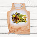 Polyester Bleach Tank Top - Peach