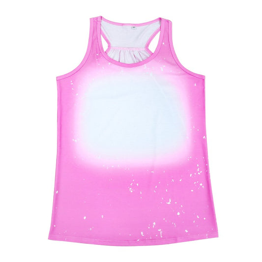 Polyester Bleach Tank Top - Pink