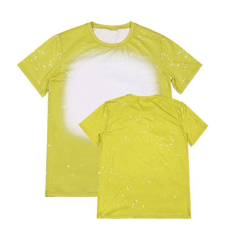 Polyester Bleach T-Shirt - Yellow
