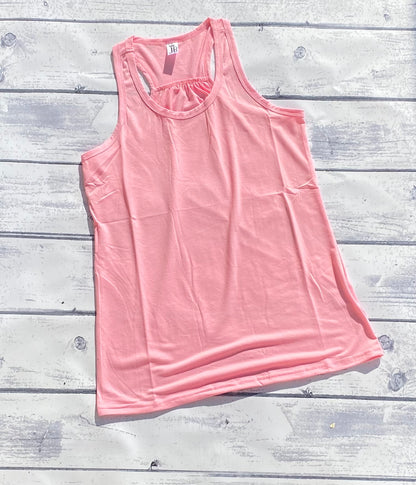 Polyester Flowy Tank - Pink