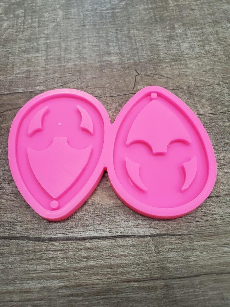 Mouse head earrings  Silicone Mold