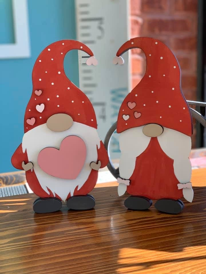 Valentine’s Day Wood Gnome Set - unfinished