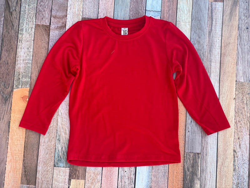 Polyester Long Sleeve Shirt - Red