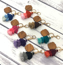 Quatrefoil Tassel Keychain