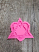 Heart with triangle silicone mold