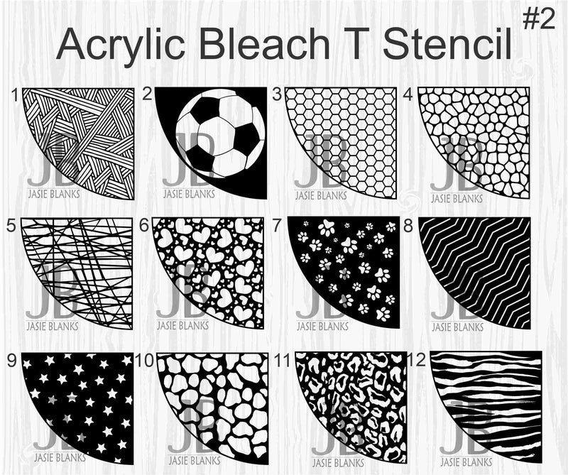 Acrylic Bleach T Stencil