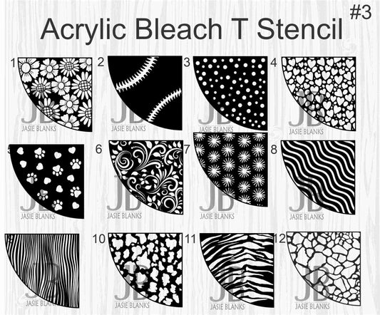 Acrylic Bleach T Stencil #3