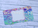 License Plate- Rainbow Swirl
