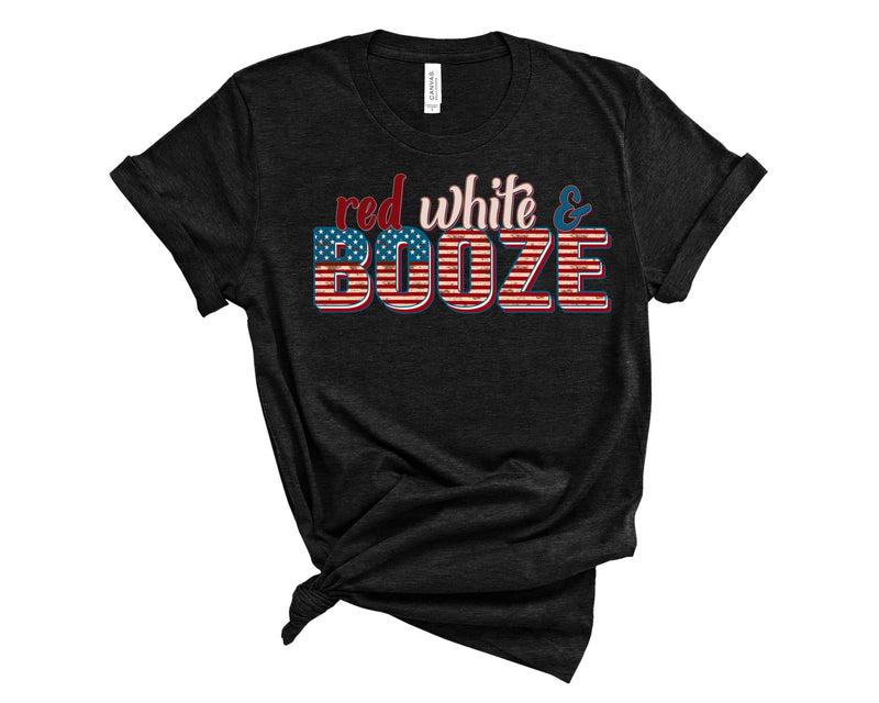 Red White & Boozy Rustic  - Graphic Tee