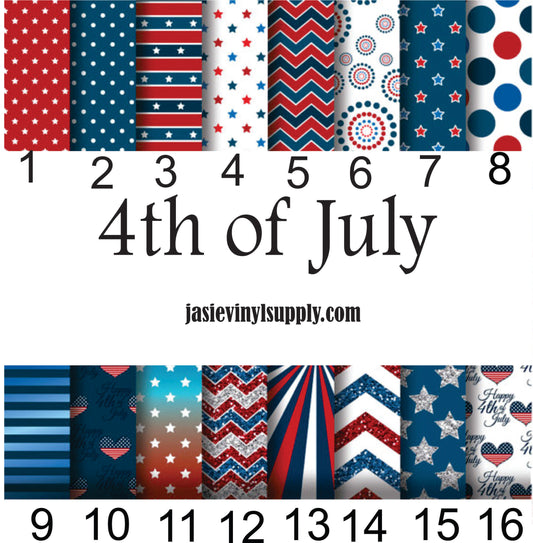 4th of July Printed Vinyl