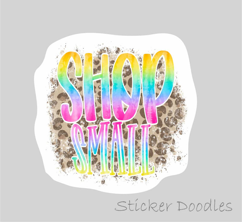 Shop Small Watercolor - Sticker