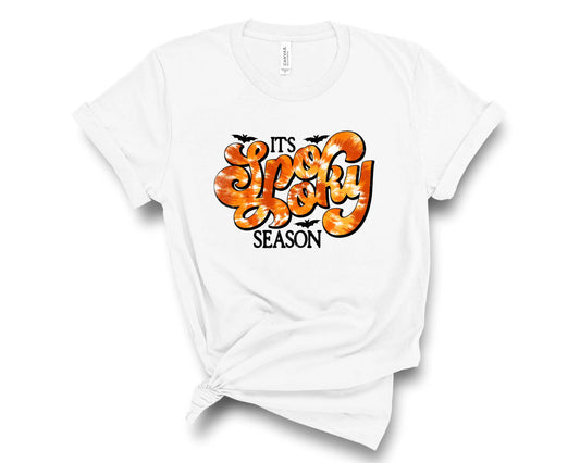 spooky season vintage tie dye orange - Transfer