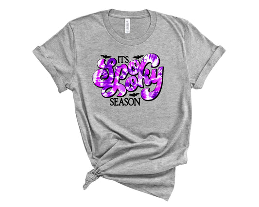 spooky season vintage tie dye purple - Transfer