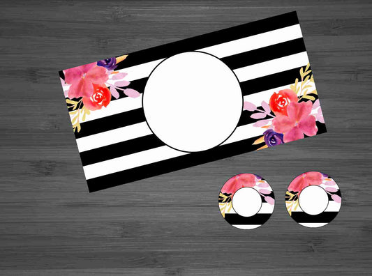 Striped Floral #1 Car Kit