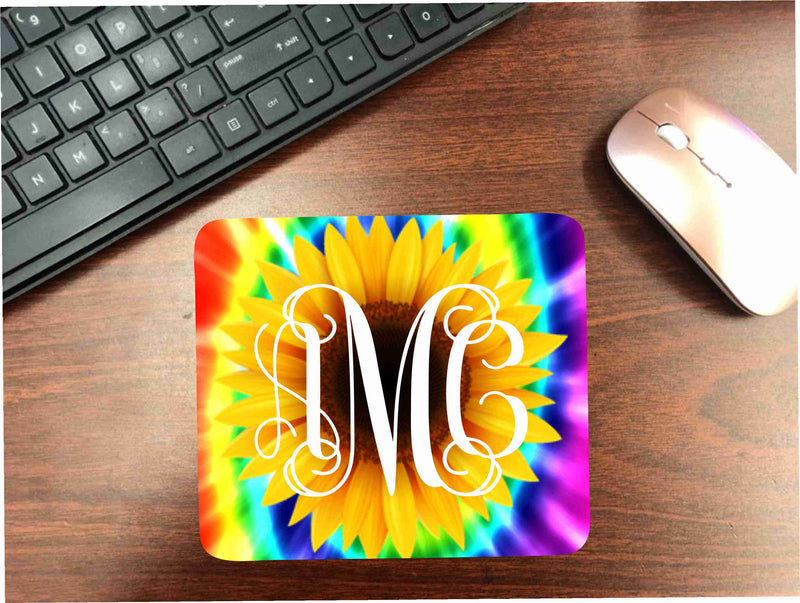 Tie Dye Sunflower Mouse Pad
