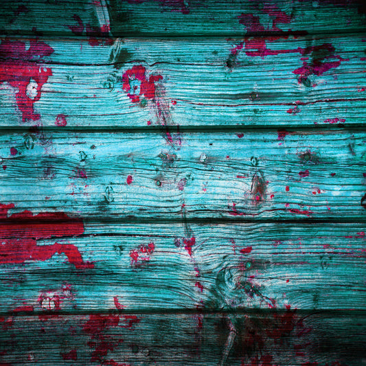 Distressed Wood #6 Aqua with Magenta