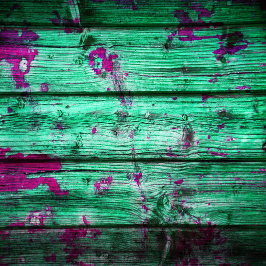 Distressed Wood #7 Green with Purple
