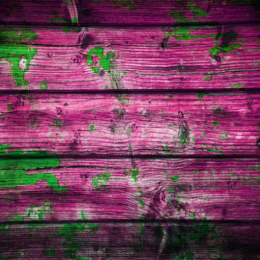 Distressed Wood #8 Magenta with Green